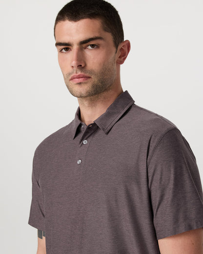 Strato Tech Polo Men's Huckleberry Heather Polo Shirt - Vuori