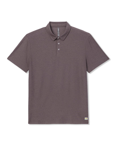 Strato Tech Polo Men's Huckleberry Heather Polo Shirt - Vuori
