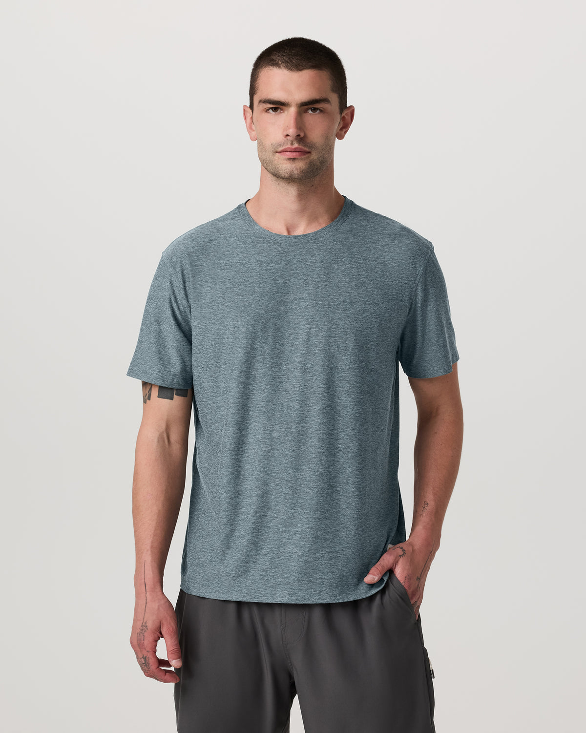 Short Sleeve Strato Tee - Relaxed Fit Kashmir Heather - Vuori
