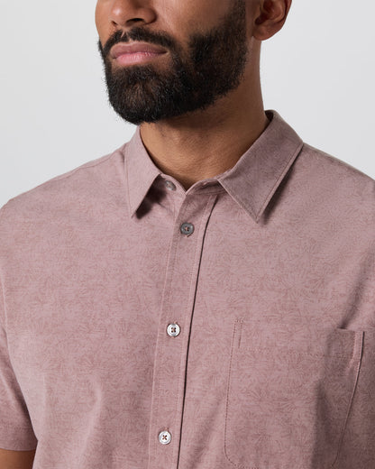 Short Sleeve Bridge Button Down Zion Rose Water Lily - Vuori