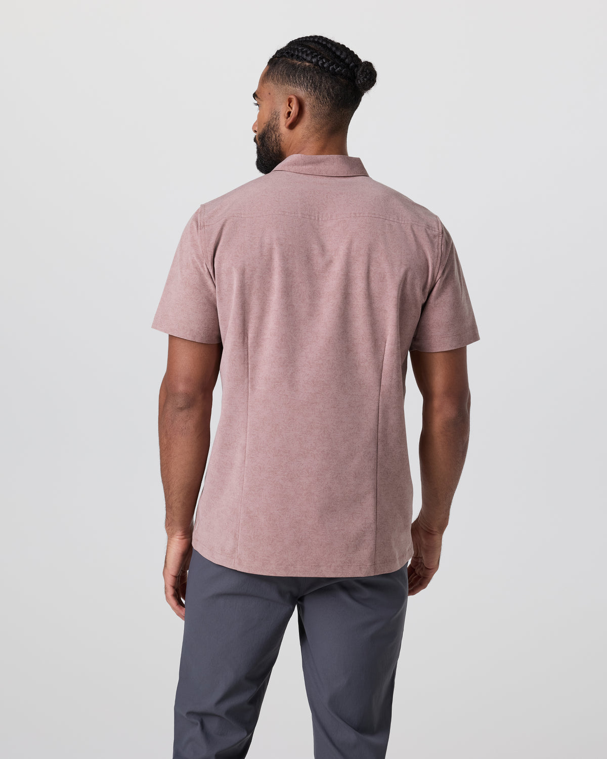 Short Sleeve Bridge Button Down Zion Rose Water Lily - Vuori