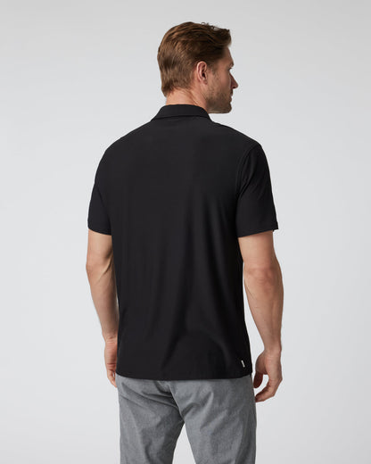 Short Sleeve Strato Button Down Men's Black Shirt - Vuori