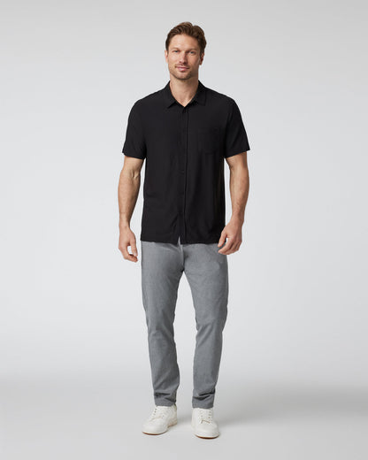 Short Sleeve Strato Button Down Men's Black Shirt - Vuori