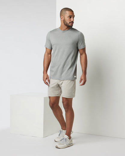 Short Sleeve Ponto Performance Tee Driftwood Heather - Vuori