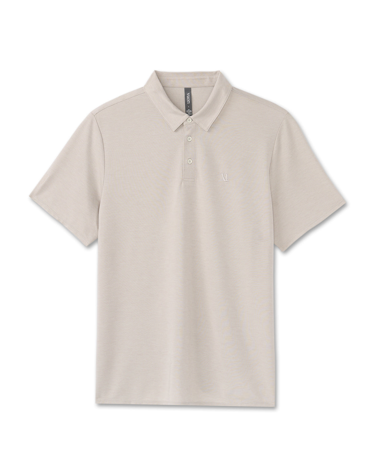 Knit Twill Polo Men's Beachsand Heather Golf Polo - Vuori