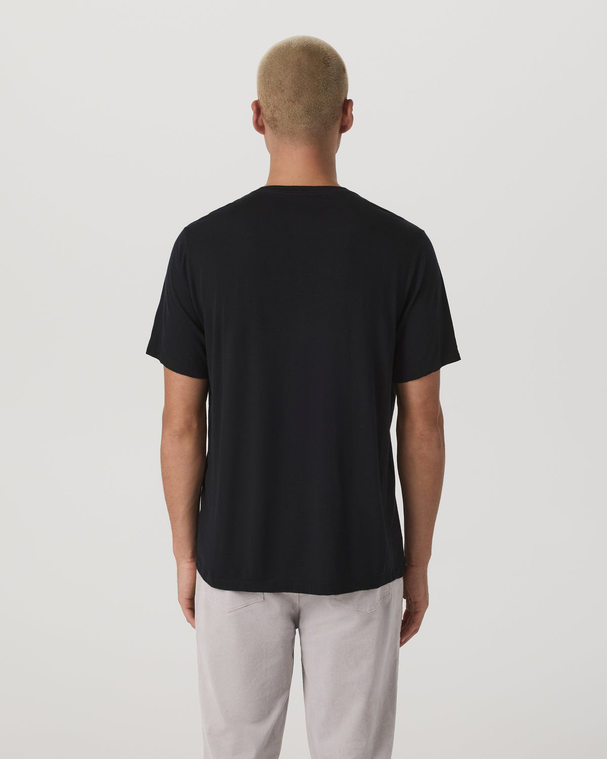 Short Sleeve Merino Wool Tee Men's Black Knit Shirt - Vuori