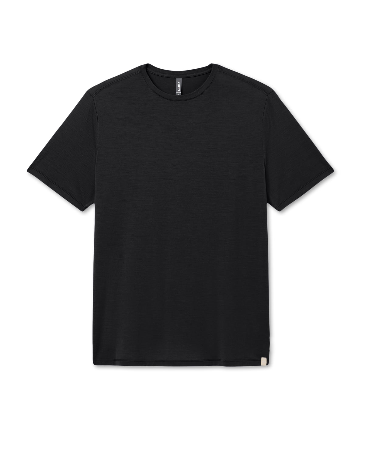 Short Sleeve Merino Wool Tee Men's Black Knit Shirt - Vuori