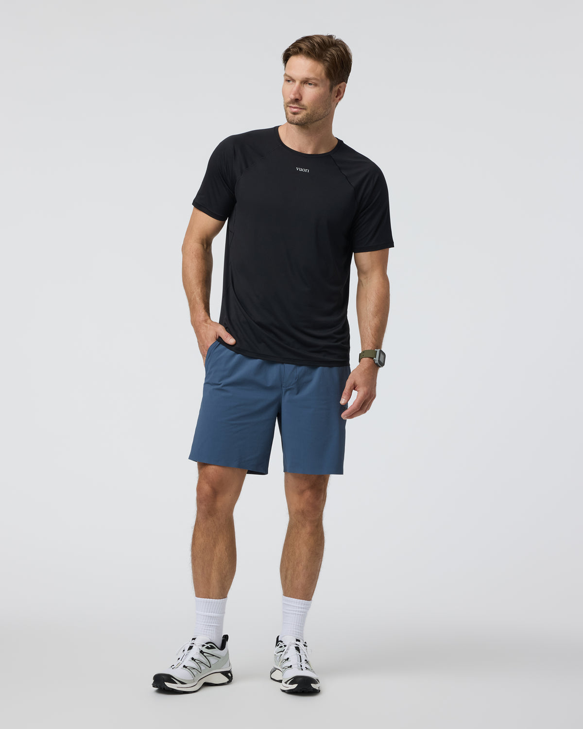 Short Sleeve Precept Tech Tee Black - Vuori