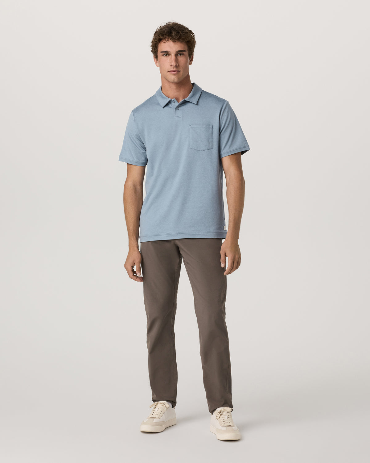 Men's Short Sleeve Ponto Performance Polo Flint Heather - Vuori