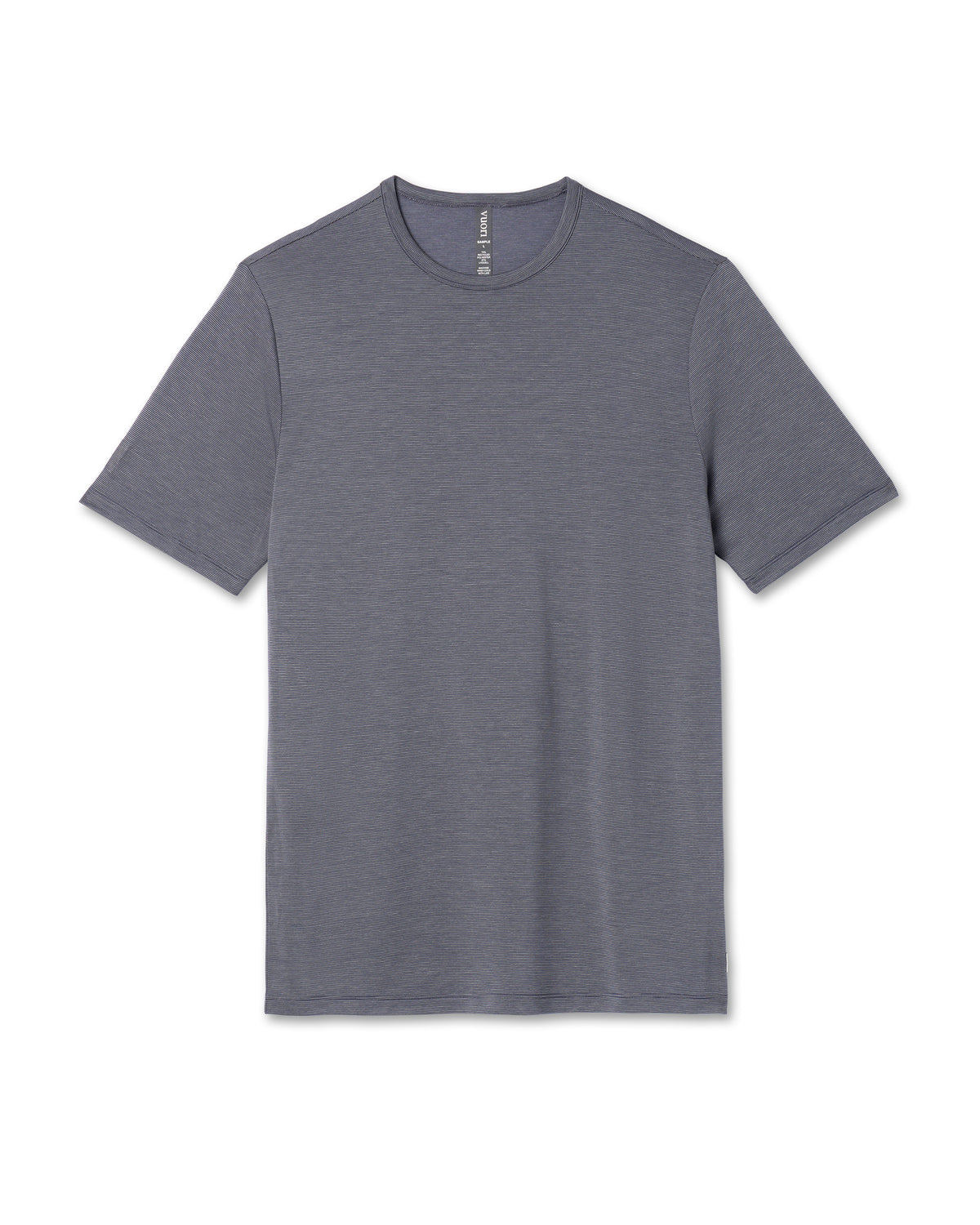 Short Sleeve Marina Stripe Tee Dark Pewter Run Shirt - Vuori