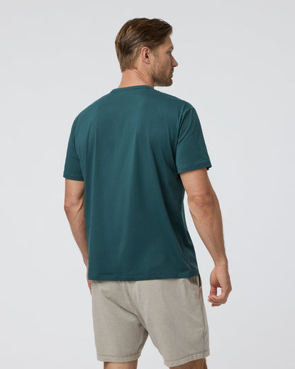 Short Sleeve Feather Tee - Relaxed Fit Deep Sea - Vuori
