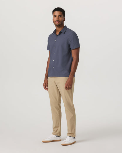 Short Sleeve Manhattan Button Down Men's Azure Shirt - Vuori