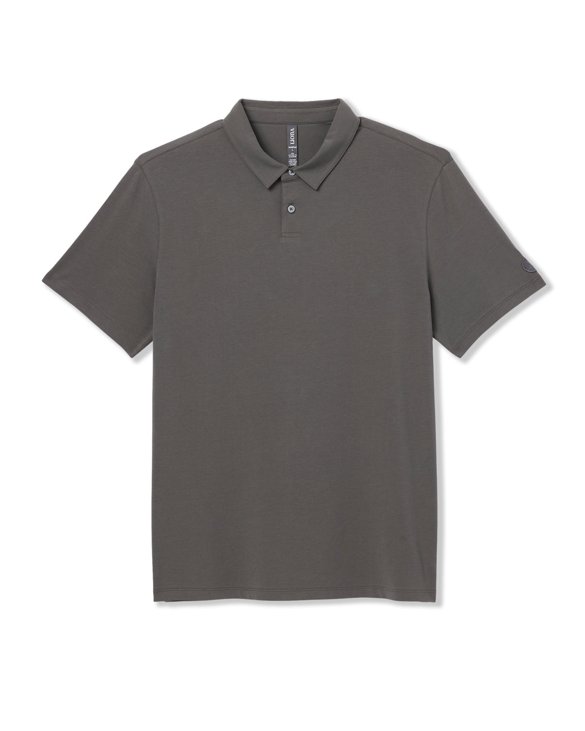 Short Sleeve Feather Polo Warm Grey - Vuori