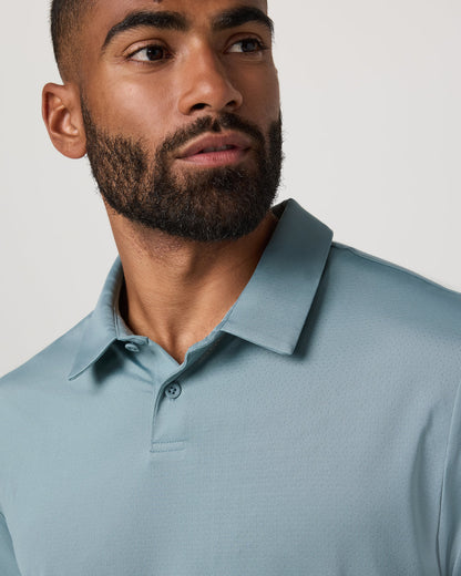 Short Sleeve Viewpoint Polo 2.0 Men's Mist Polo Shirt - Vuori