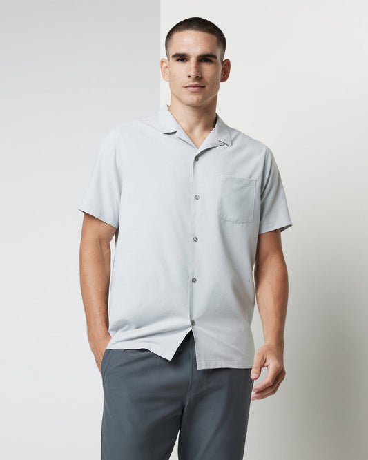 Seaport Button Down Men's Sky Grey Short-Sleeve - Vuori