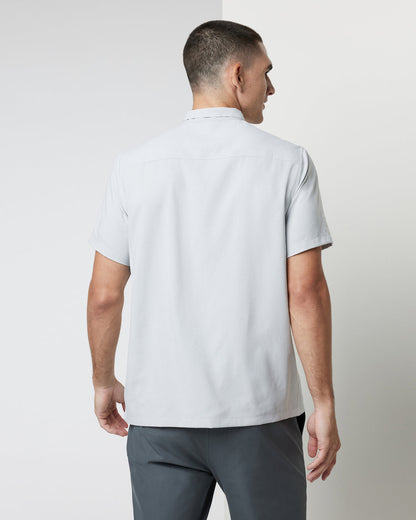 Seaport Button Down Men's Sky Grey Short-Sleeve - Vuori
