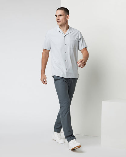 Seaport Button Down Men's Sky Grey Short-Sleeve - Vuori