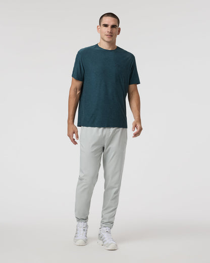 Short Sleeve Strato Pocket Tee - Relaxed Fit Light Deep Sea Heather - Vuori