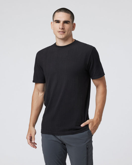 Weston Seamless Tee Men's Black Short Sleeve Tee - Vuori