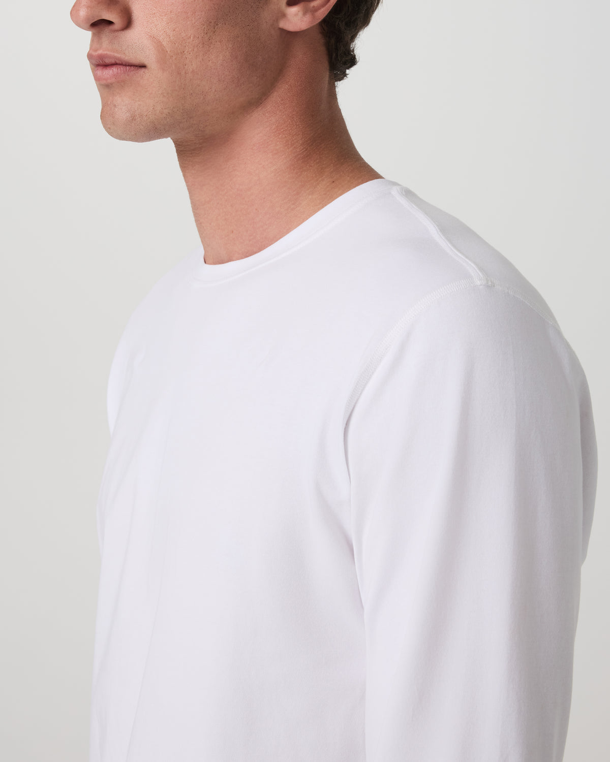 Long Sleeve Tuvalu Tee Men's Lightweight White Shirt - Vuori