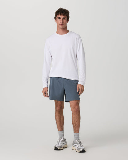 Long Sleeve Tuvalu Tee Men's Lightweight White Shirt - Vuori