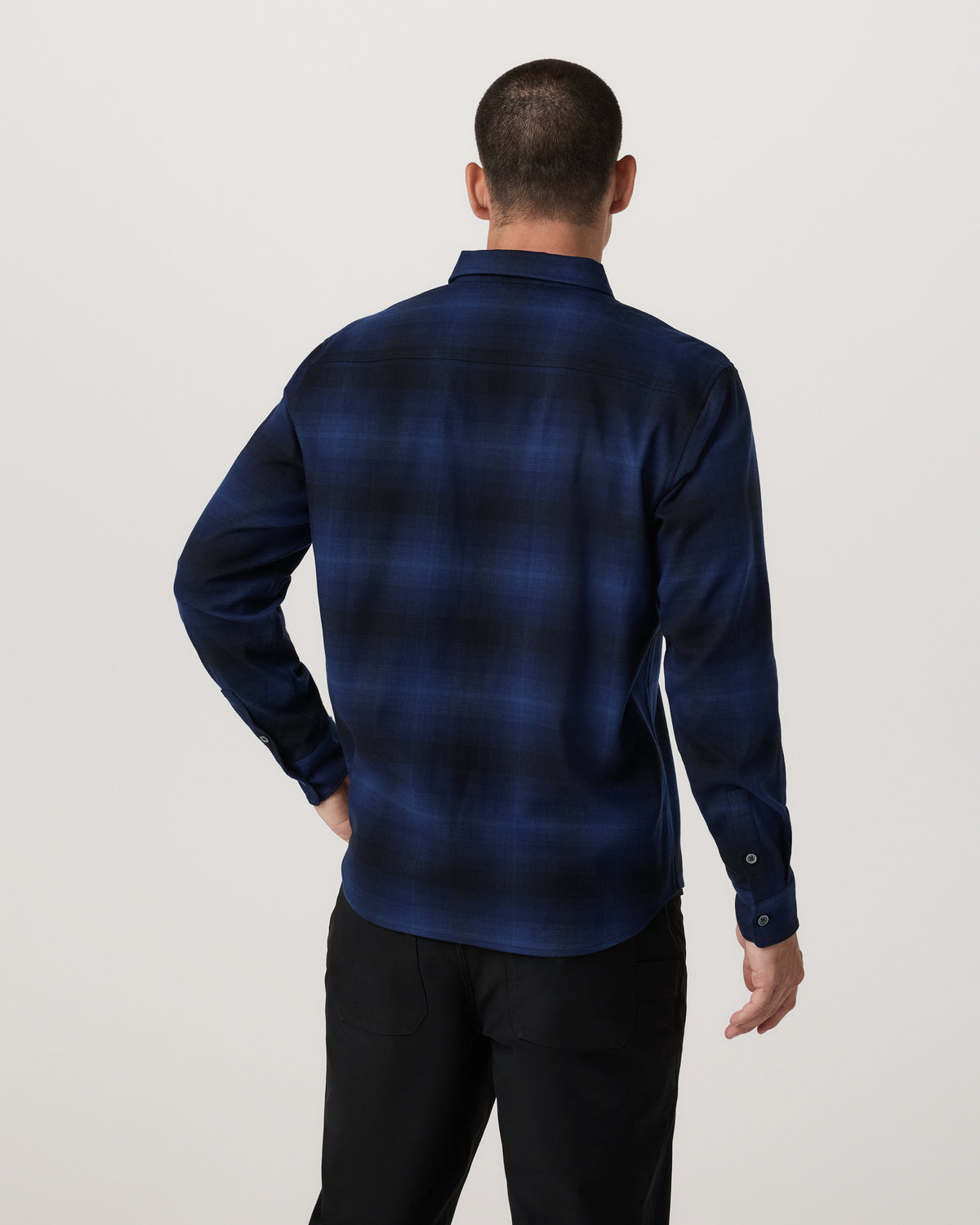 Long Sleeve Flannel Button Down Men's Blue Coast Shirt - Vuori