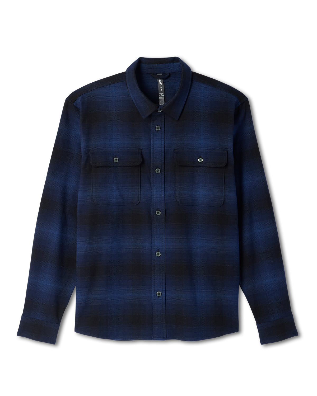 Long Sleeve Flannel Button Down Men's Blue Coast Shirt - Vuori