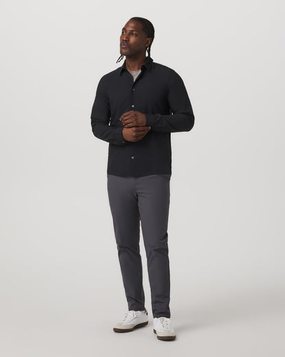 Long Sleeve Manhattan Button Down Men's Black Shirt - Vuori