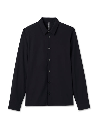 Long Sleeve Manhattan Button Down Men's Black Shirt - Vuori