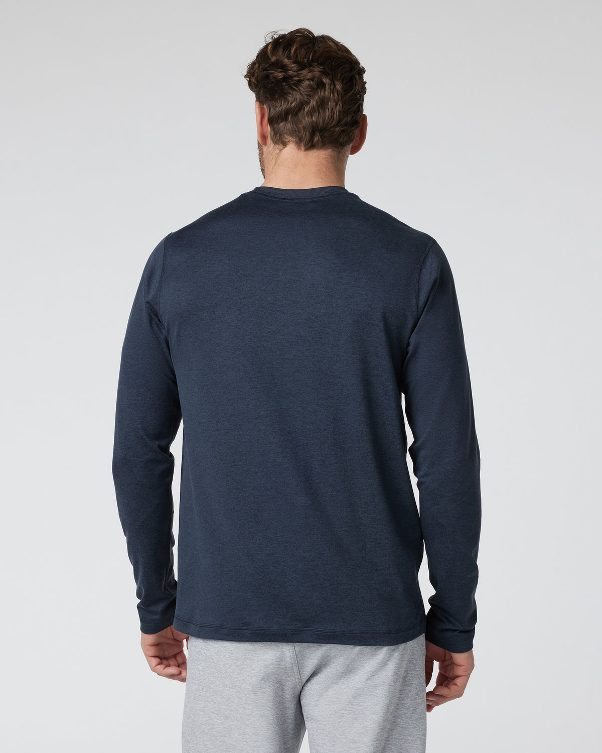 Long Sleeve Ponto Performance Tee Midnight Heather - Vuori