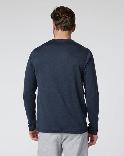 Long Sleeve Ponto Performance Tee Midnight Heather - Vuori
