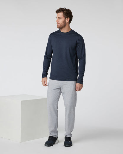 Long Sleeve Ponto Performance Tee Midnight Heather - Vuori