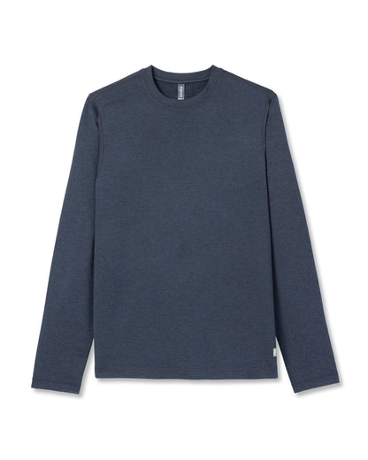 Long Sleeve Ponto Performance Tee Midnight Heather - Vuori