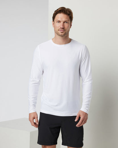 Long Sleeve Strato Tech Tee Men's White Shirt - Vuori