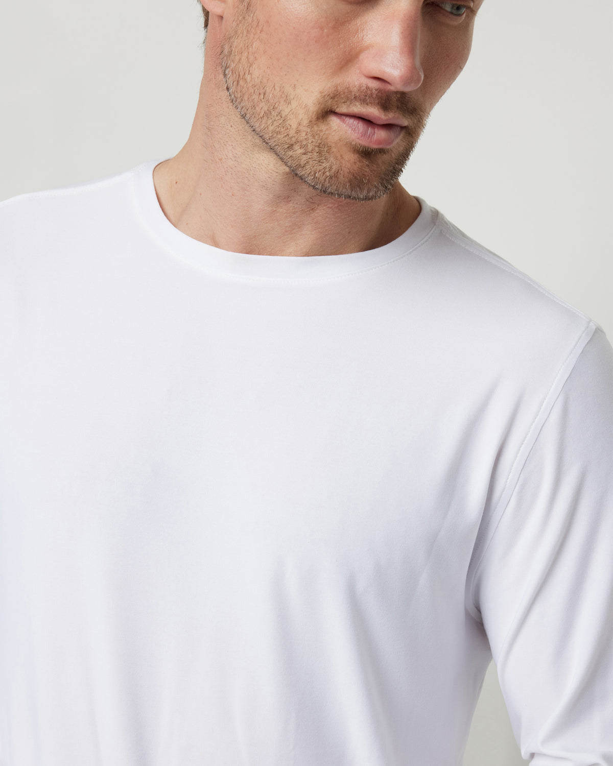 Long Sleeve Strato Tech Tee Men's White Shirt - Vuori