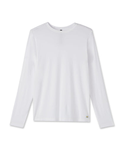 Long Sleeve Strato Tech Tee Men's White Shirt - Vuori