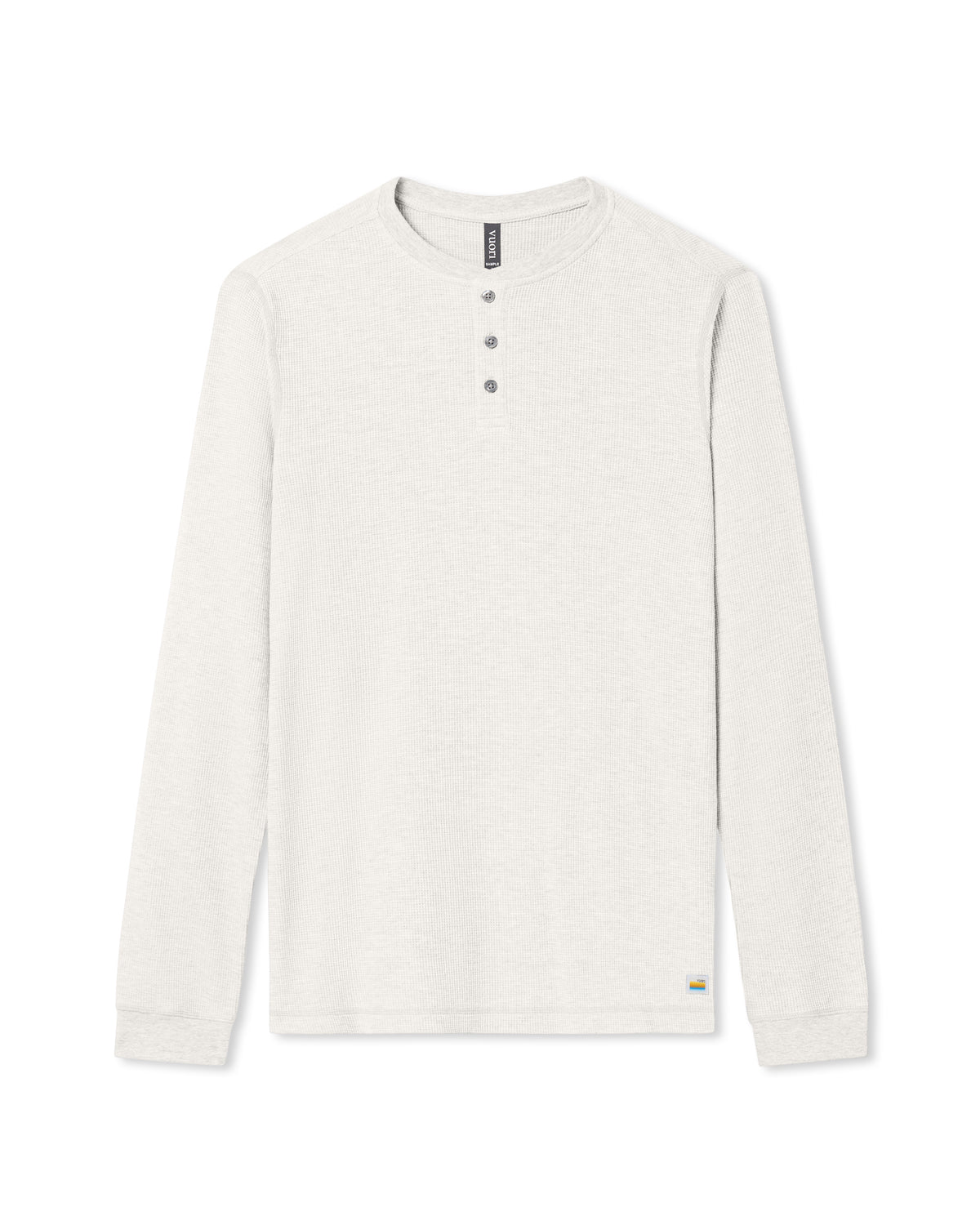 Waffle Henley Men's Marshmallow Henley Top - Vuori
