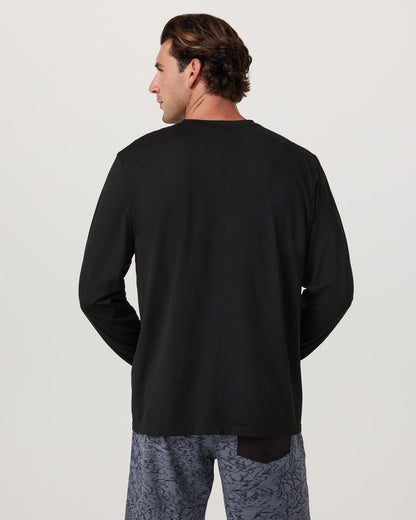 Men's Long Sleeve Clearview Seamless Tee Black - Vuori