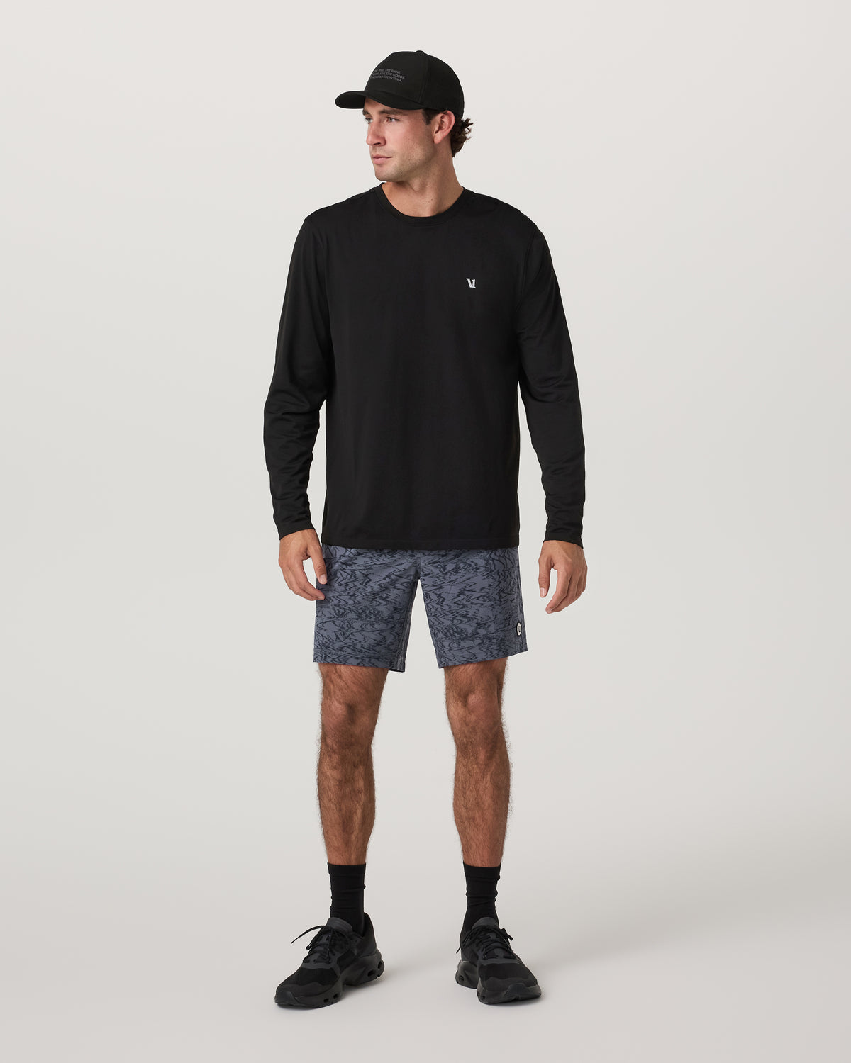 Men's Long Sleeve Clearview Seamless Tee Black - Vuori