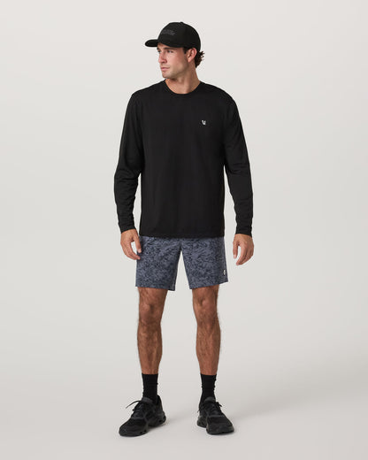 Men's Long Sleeve Clearview Seamless Tee Black - Vuori