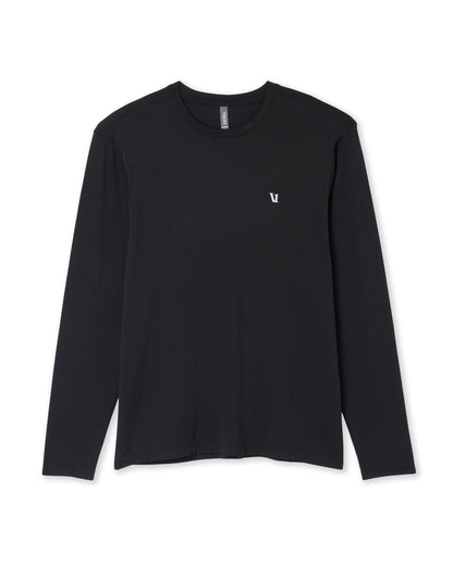 Men's Long Sleeve Clearview Seamless Tee Black - Vuori