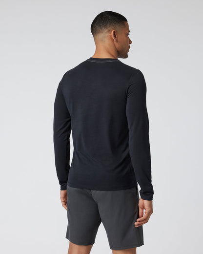 Long Sleeve Current Tech Tee Black T-Shirt - Vuori