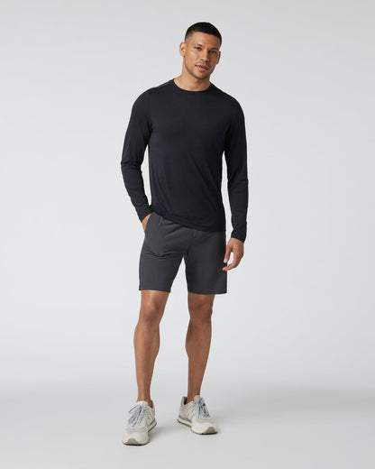 Long Sleeve Current Tech Tee Black T-Shirt - Vuori