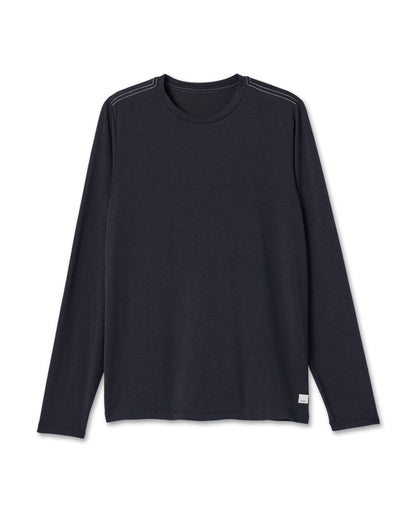 Long Sleeve Current Tech Tee Black T-Shirt - Vuori