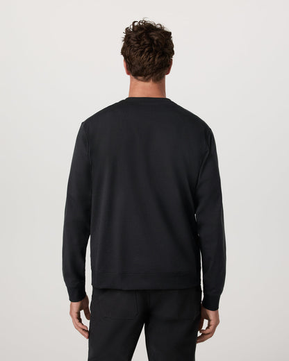 Long Sleeve Coronado Henley - Relaxed Black Heather - Vuori