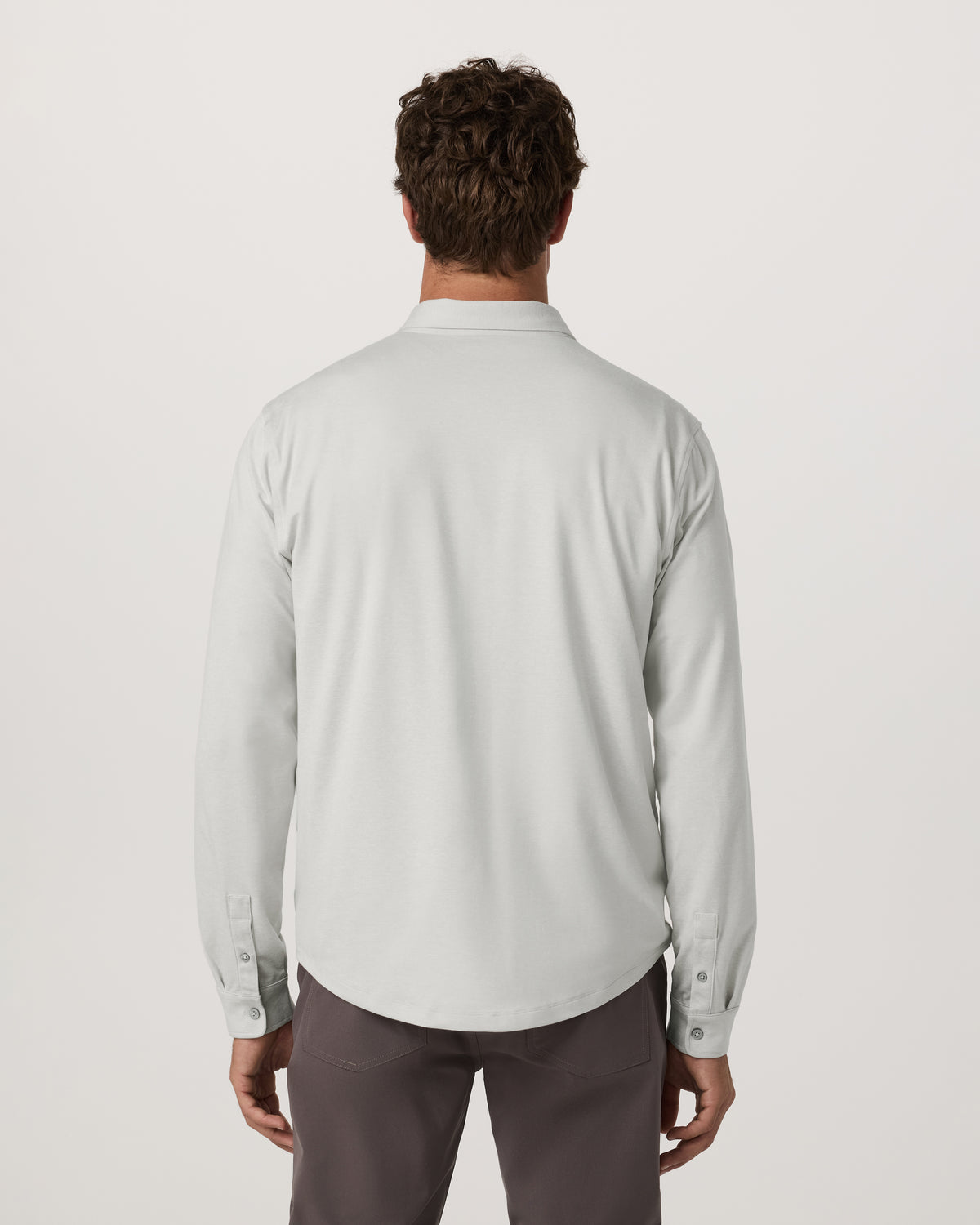 Men's Long Sleeve Ponto Button Down Salt Heather - Vuori