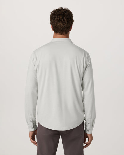 Men's Long Sleeve Ponto Button Down Salt Heather - Vuori