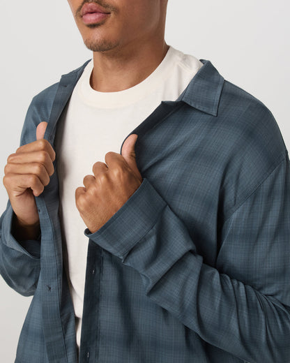 Long Sleeve Plaid Button Down Shirt Men's Abyss Shirt - Vuori