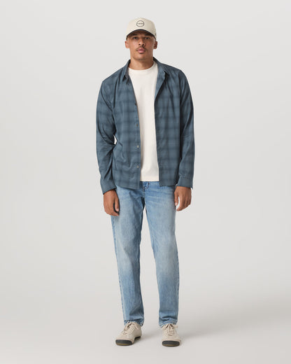 Long Sleeve Plaid Button Down Shirt Men's Abyss Shirt - Vuori