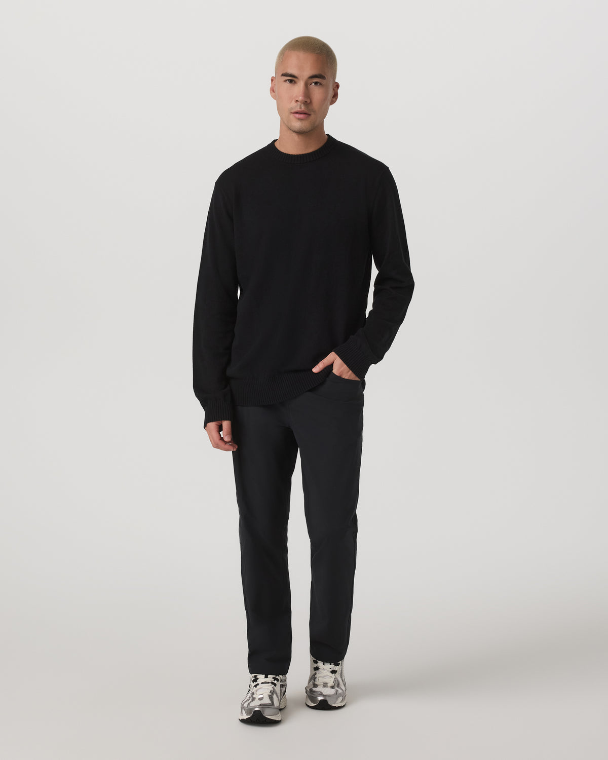 Fluent Sweater Men's Black Sweater - Vuori